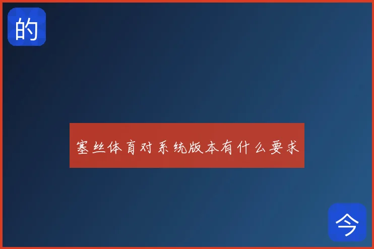 塞丝体育对系统版本有什么要求